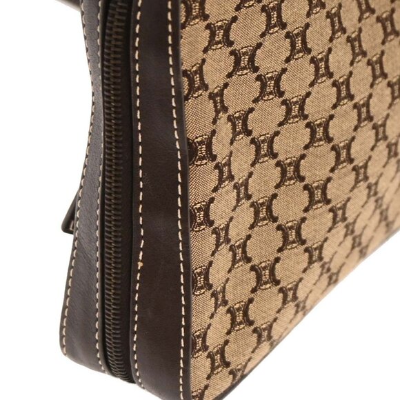 Celine Beige Canvas Macadam Shoulder Bag YS00/55 196166 - Picture 3 of 9